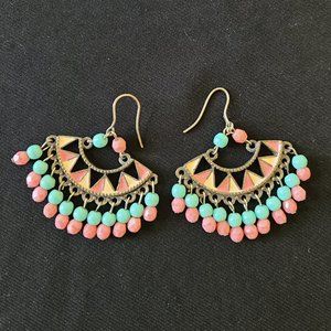 Vintage Native American Design Beaded Earrings